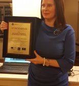Wicewojewoda Opolski Violetta Porowska nie kryła satysfakcji z otrzymanego wyróżnienia.